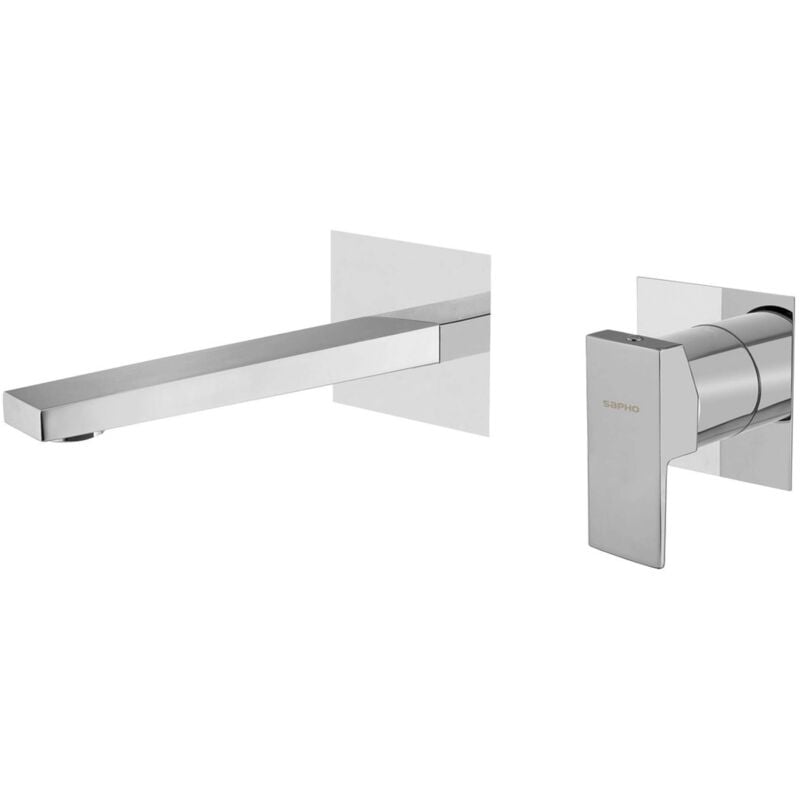 Sapho - Latus - Mitigeur de lavabo encastrable, installation à 2 trous, chrome 1102-78
