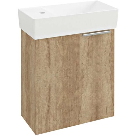 Sapho Latus - Mobile lavabo 50x44x22 cm, 1 anta S/D, rovere Alabama LT090-2222
