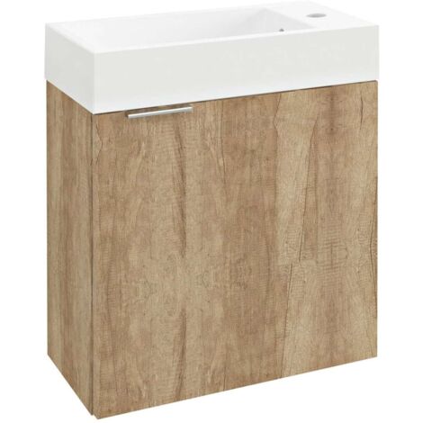 Sapho Latus - Mobile lavabo 50x50x25 cm, 1 anta S/D, rovere Alabama LT410-2222