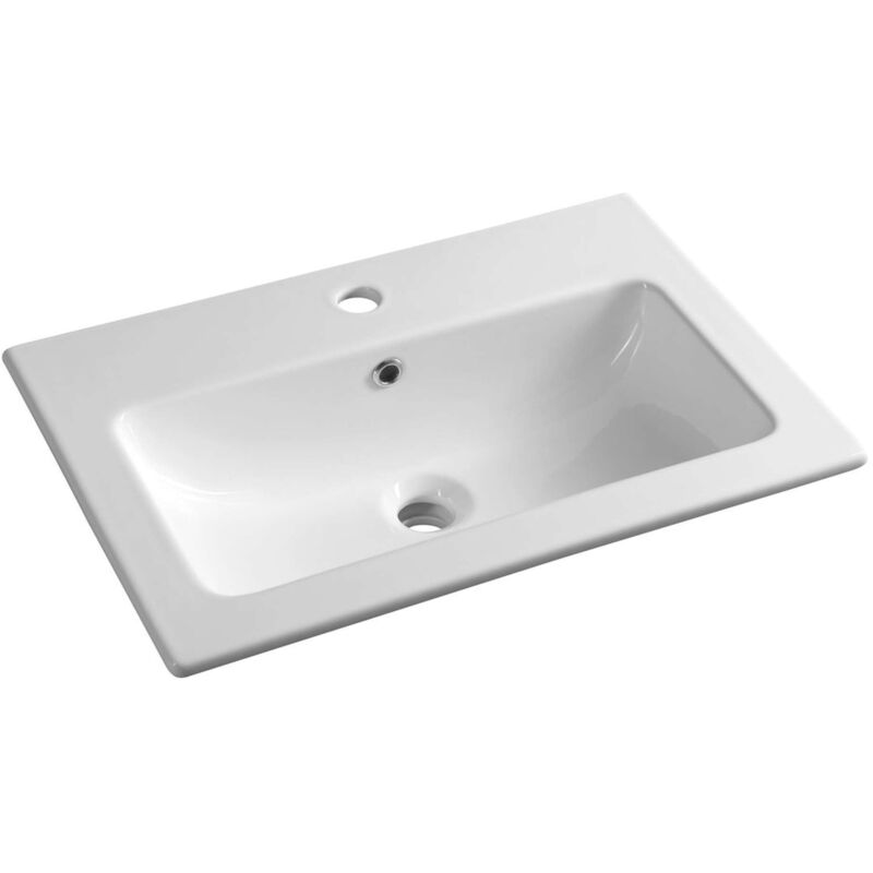 Lavabos - Lavabo 600x400 mm, avec trop-plein, trou pour robinet, blanc 44060 - Sapho