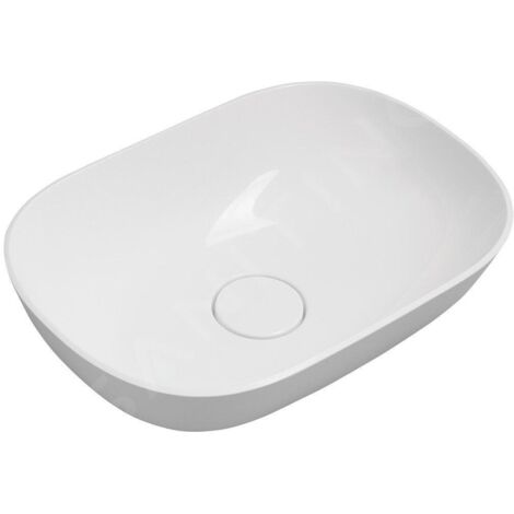 Sapho Lavabos - Lavabo Eridan 500x350 mm, marbre coulé, blanc ER500