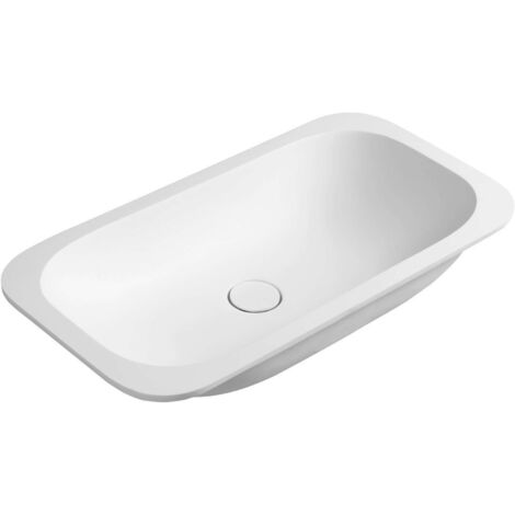Sapho Lavabos - Lavabo Impala 59x36 cm, sin agujero para grifo, blanco mate IM540