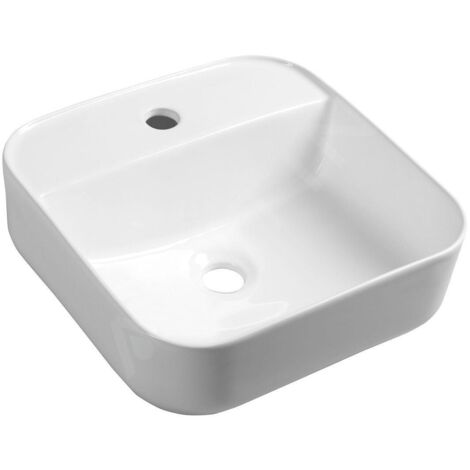 Sapho Lavabos - Lavabo Molvena 395x395 mm, sans trop-plein, blanc AR453