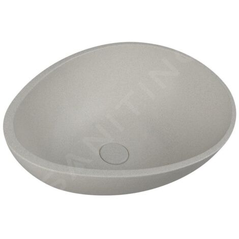 Sapho Lavabos - Lavabo Punc 534x390 mm, avec bonde, grès blanc BH7000