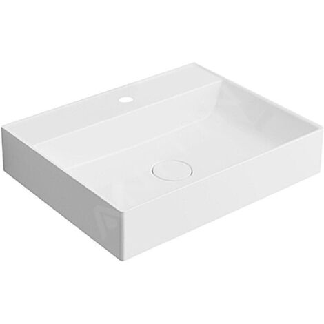 Sapho Lavabos - Lavabo Twig, 60x47 cm, avec un trou pour robinet, blanc TW060