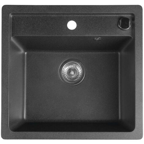 Sapho Lavelli - Lavello in granito, 530x500 mm, nero GR1034