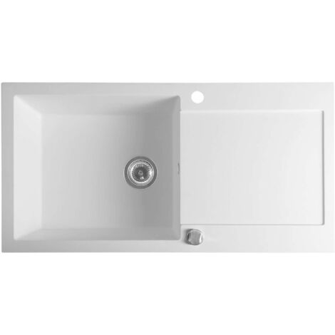 Sapho Lavelli - Lavello in granito, 970x500 mm, bianco GR1611