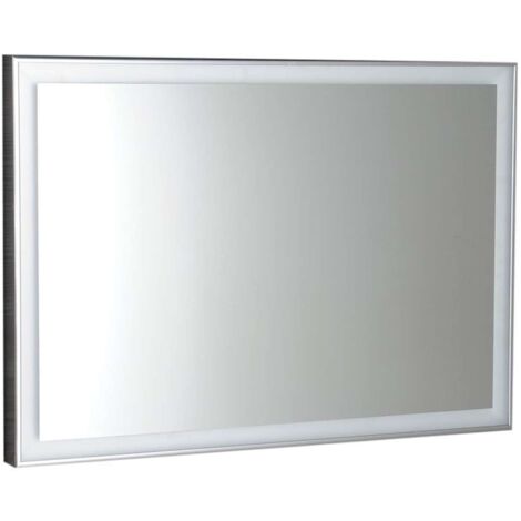 Sapho Luminar - Spiegel in Rahmen 90x50 cm, mit LED-Beleuchtung, verchromt NL559