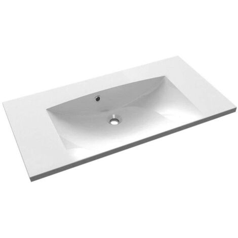 Sapho Maria - Lavabo per mobili 900x460 mm, con troppopieno, senza foro per batteria, bianco MA090-0