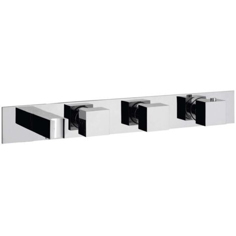 Sapho Mastermax - Grifo termostático empotrado con cabezal de ducha, 2 salidas, cromado. MB453