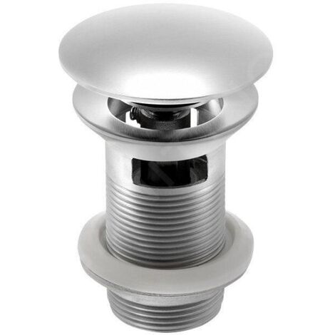 Sapho Minimal - Bonde refermable pour lavabo avec trop-plein, ClickClack, inox MI057