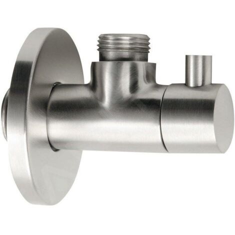 Sapho Minimal - Vanne d'angle avec rosace, 1/2"x 3/8" pour l´eau froid, inox MI058S