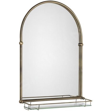 Sapho Miroirs - Miroir Tiga 480x670 mm, avec étagère, bronze HZ206