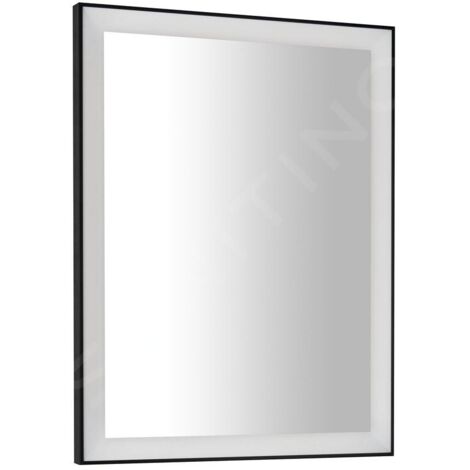 Sapho Miroirs - Mirroir Venero avec éclairage LED, 600x800 mm, noir LG260