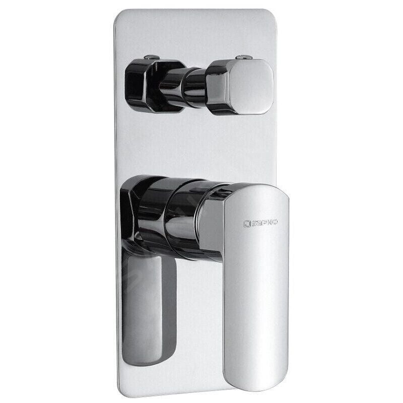 Mixona - Mitigeur encastré avec 2 sorties, avec corps d'encastrement, chrome MG042 - Sapho