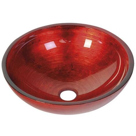 Sapho Murano - Aufsatzwaschtisch, 40x14 cm, rot AL5318-63