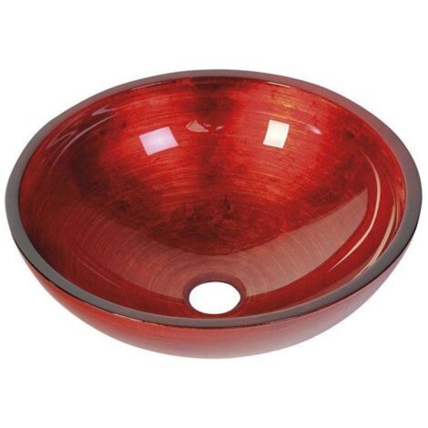 Sapho Murano - Lavabo sobre encimera, 40x14 cm, rojo AL5318-63
