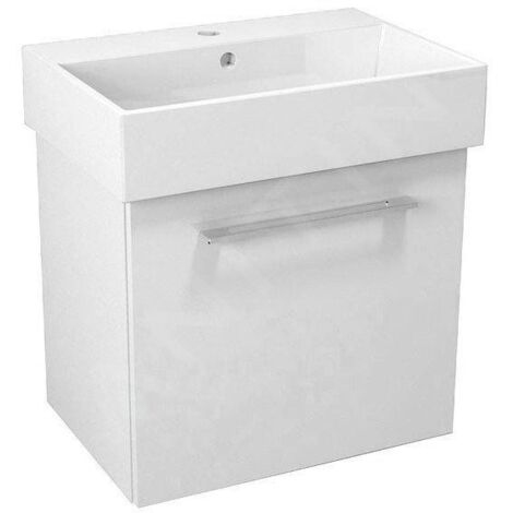 Sapho Naty - Meuble lavabo 565x500x400 mm, 1 tiroir, blanc NA060-3030