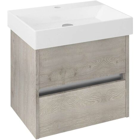 Sapho Nirona - Mobile lavabo 570x515x400 mm, 1 cassetto, rovere Mocca NR060-1212