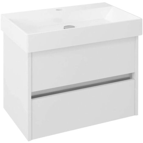 Sapho Nirona - Mobiletto da lavabo 67x52x43 cm, bianco NR070-3030