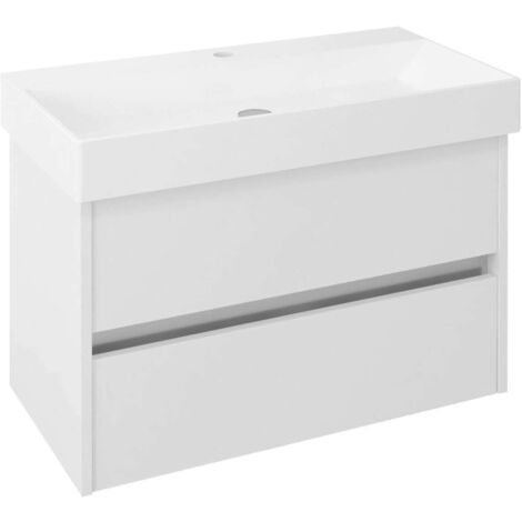 Sapho Nirona - Mobiletto da lavabo, 82x52x43 cm, bianco NR085-3030