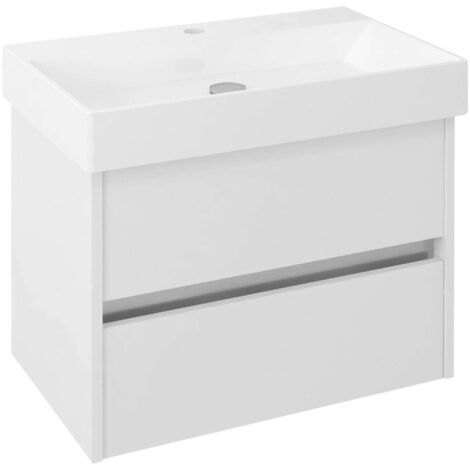 Sapho Nirona - Mueble de lavabo, 67x52x43 cm, blanco NR070-3030