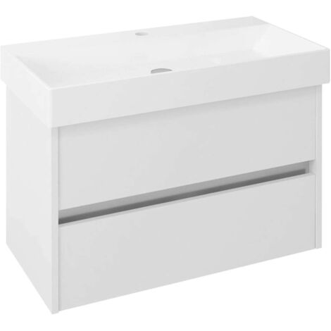 Sapho Nirona - Mueble de lavabo, 82x52x43 cm, blanco NR085-3030