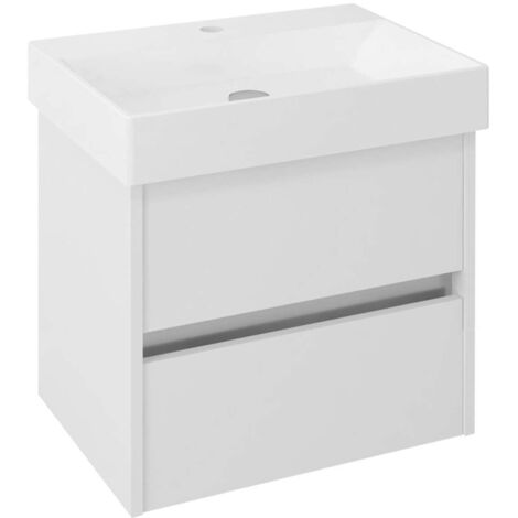 Sapho Nirona - Waschtischunterschrank 57x52x43 cm, 1 Schublade, weiß NR060-3030
