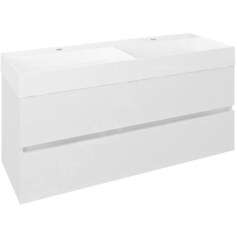 Sapho Odetta - Meuble-vasque, 1180x500x435 mm, blanc brillant DT120-3030