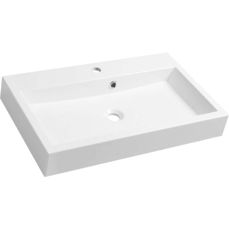 Sapho Orinoko - Lavabo 700x420 m, marbre coulé, blanc OR070