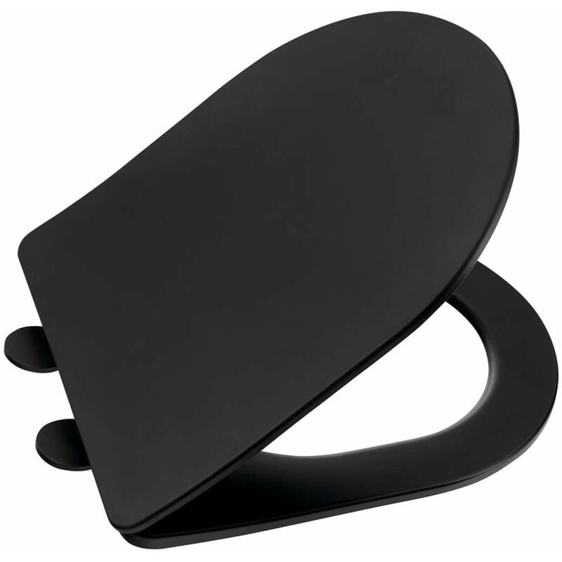 Sapho - Paco - Abattant wc, Slim, SoftClose, noir PCS1012B