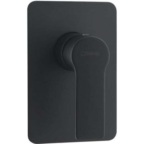 Sapho Pax - Grifo empotrado con cuerpo de montaje, negro mate XA41/15