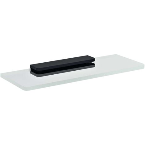 Sapho Pirenei - Ablage, Länge 30 cm, Klarglas/schwarz MY009B-12