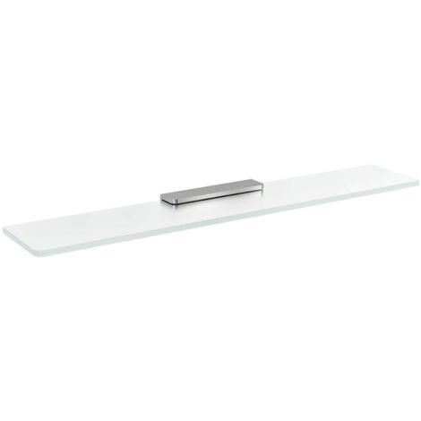 Sapho Pirenei - Mensola, lunghezza 60 cm, vetro latte/cromo MY009-04
