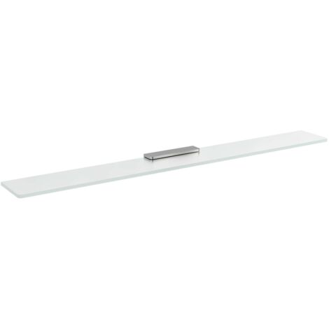 Sapho Pirenei - Mensola, lunghezza 80 cm, vetro latte/cromo MY009-06