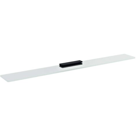 Sapho Pirenei - Mensola, lunghezza 80 cm, vetro trasparente/nero MY009B-16