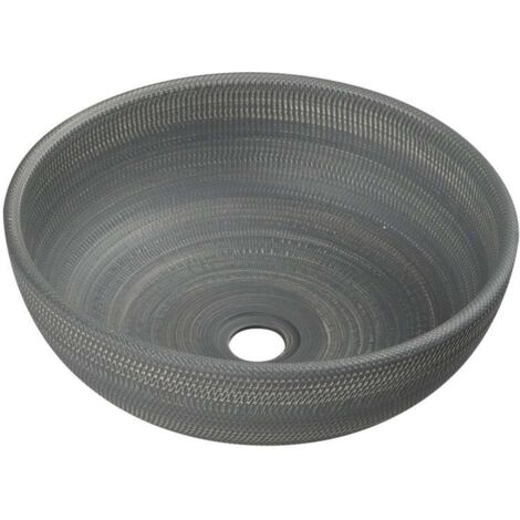 Sapho Priori - Cuenco de lavabo, diámetro 41 cm, sin rebosadero, gris PI024