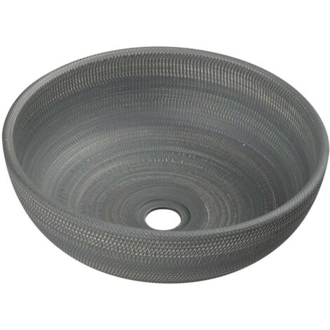 Sapho Priori - Lavabo, diametro 410 mm, senza troppopieno, grigio PI024