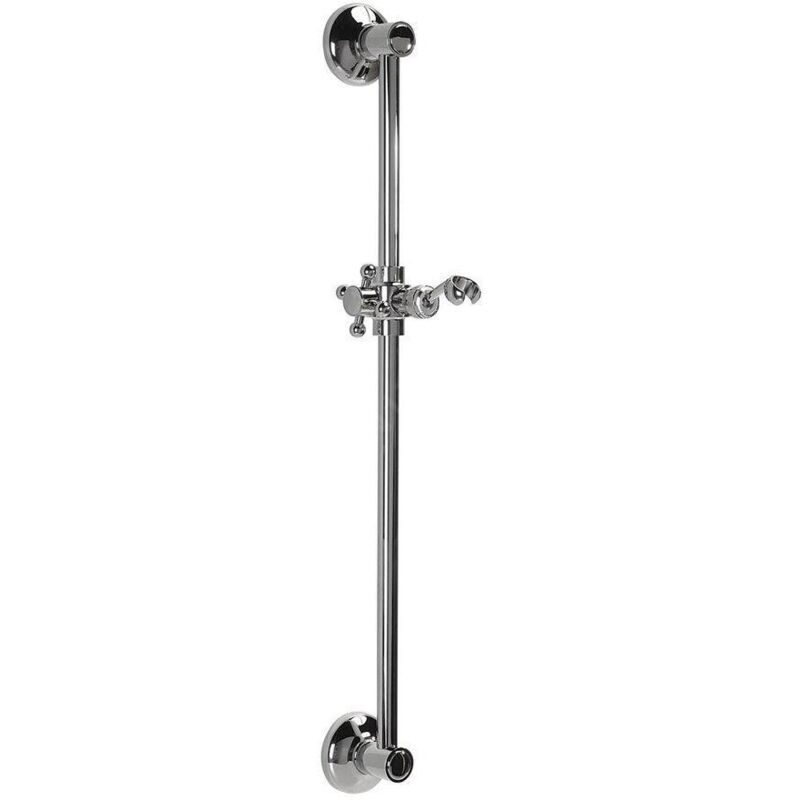 Sapho - Reitano Rubinetteria Antea - Barre de douche avec support, 57 cm, chrome SAL0031