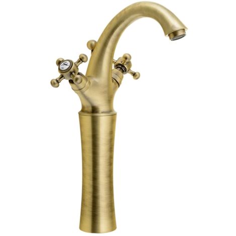 Sapho Reitano Rubinetteria Antea - Grifo de lavabo con desagüe, altura 30 cm, bronce 3276L