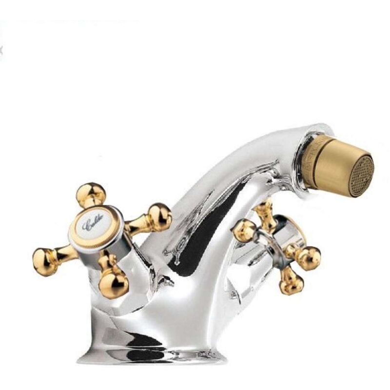 Sapho - Reitano Rubinetteria Antea - Mitigeur de bidet avec bonde, chrome/doré 3182