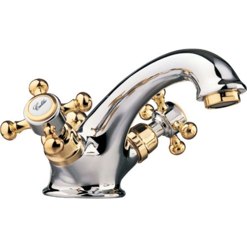 Sapho - Reitano Rubinetteria Antea - Mitigeur de lavabo avec bonde chrome/or 3172