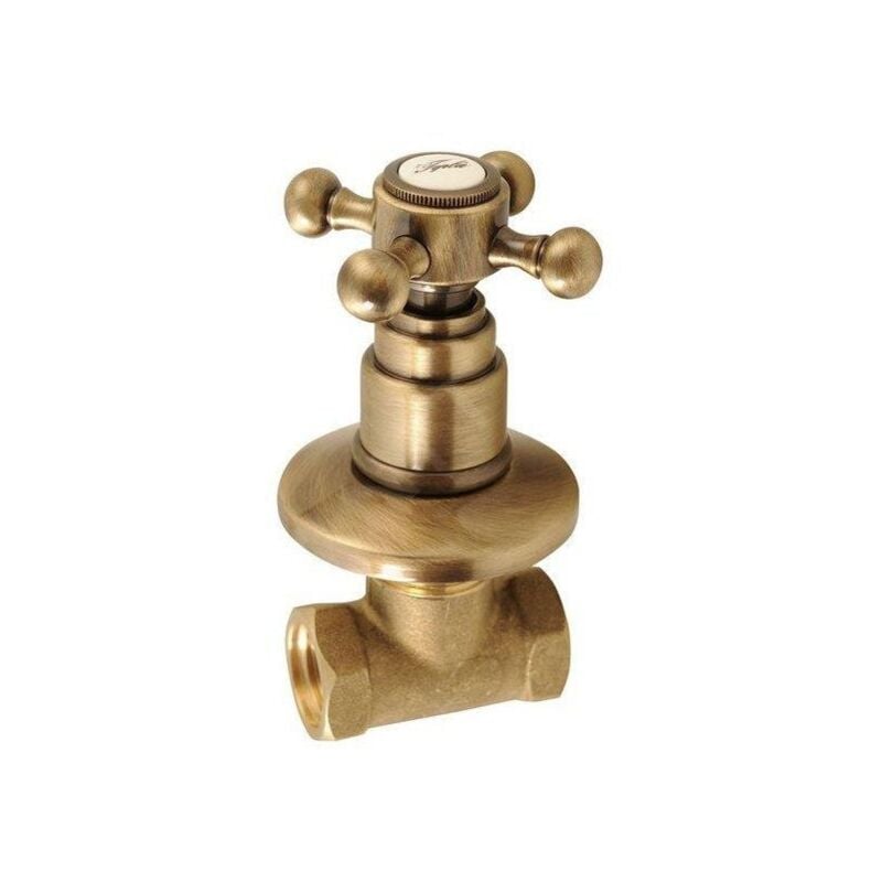 Sapho - Antea - Robinet d´arrêt encastré avec corps d'encastrement, froide, bronze 3056C