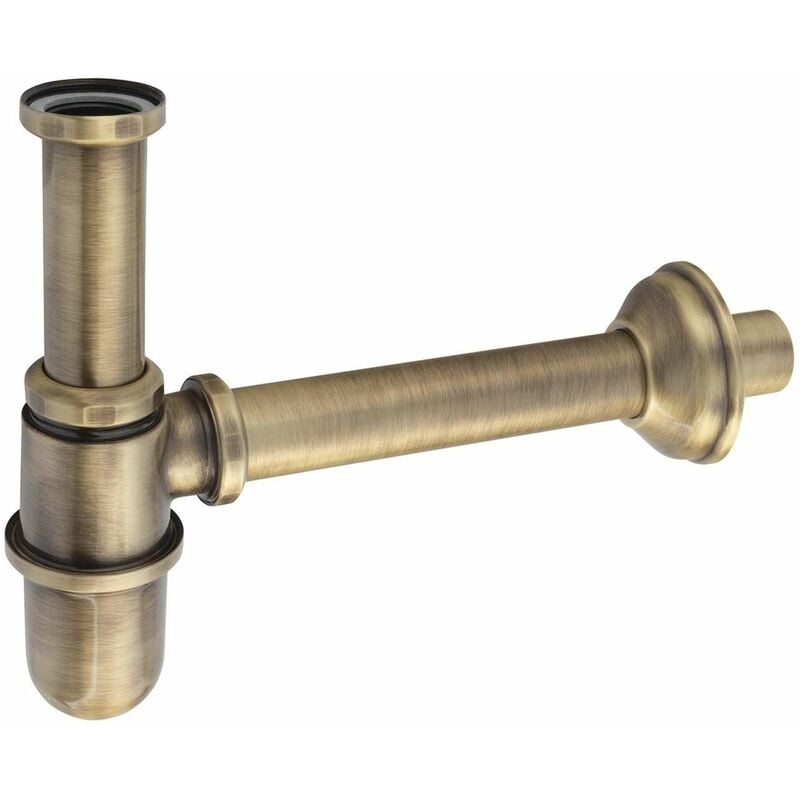 Reitano Rubinetteria Antea - Siphon de lavabo, sortie d'évacuation 32 mm, bronze 9596 - Sapho