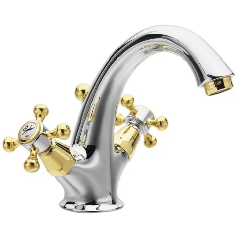 Sapho Reitano Rubinetteria Antea - Waschtischarmatur Antea mit Ablauf, Chrom/Gold 3272