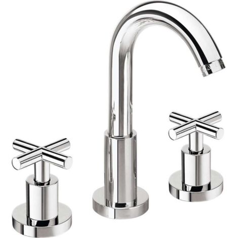 Sapho Reitano Rubinetteria Axia - Grifo de lavabo, 3 orificios, sin desagüe, cromo 502/S