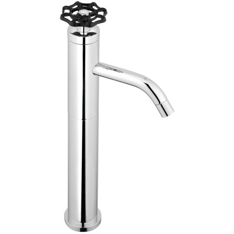 Sapho - Reitano Rubinetteria Industry - Mitigeur de lavabo, haut, chrome/noir 5102LTT
