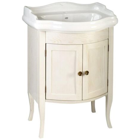 Sapho Retro - Meuble de lavabo 600x800x450 mm, blanc antique 1684