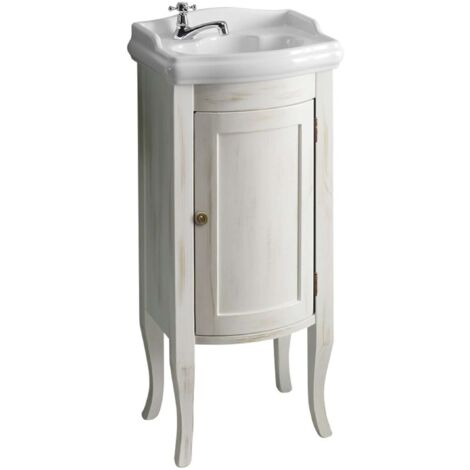 Sapho Retro - Meuble-vasque, 37x85x29 cm, blanc ancien 1641