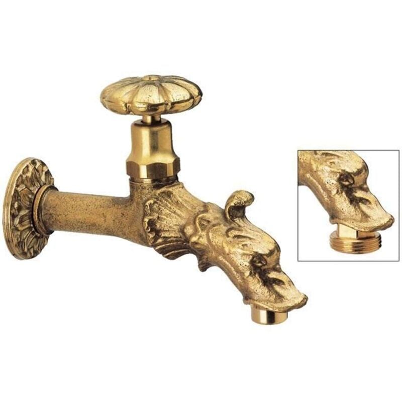 Sapho - Retro - Vanne de jardin avec rosette, bronze CH123